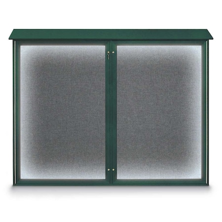 United Visual Products Double Door Enclosed Indoor Letterboard UV1127-GOLD-BURGUNVL